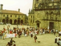 Santiagoceremonia.entrando a la catedralplazaquintana